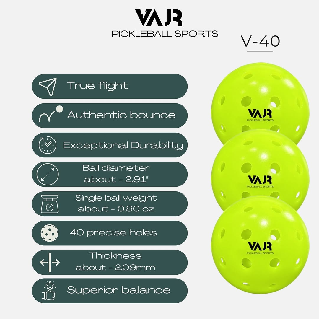 VAJR V40 Pickleball - Pack of 12 – VAJR Pickleball Sports