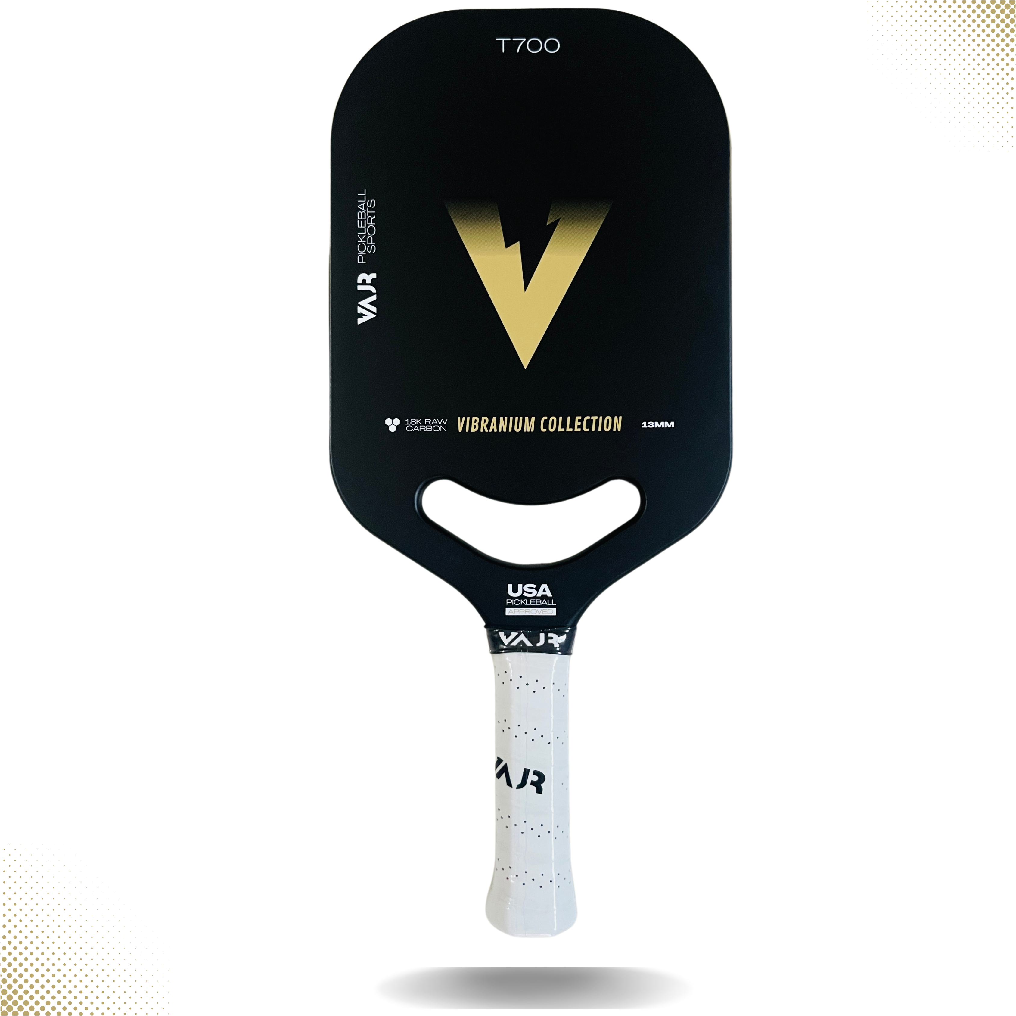VAJR Vibranium Collection - Pickleball Paddle AR13 - V2 - Gold