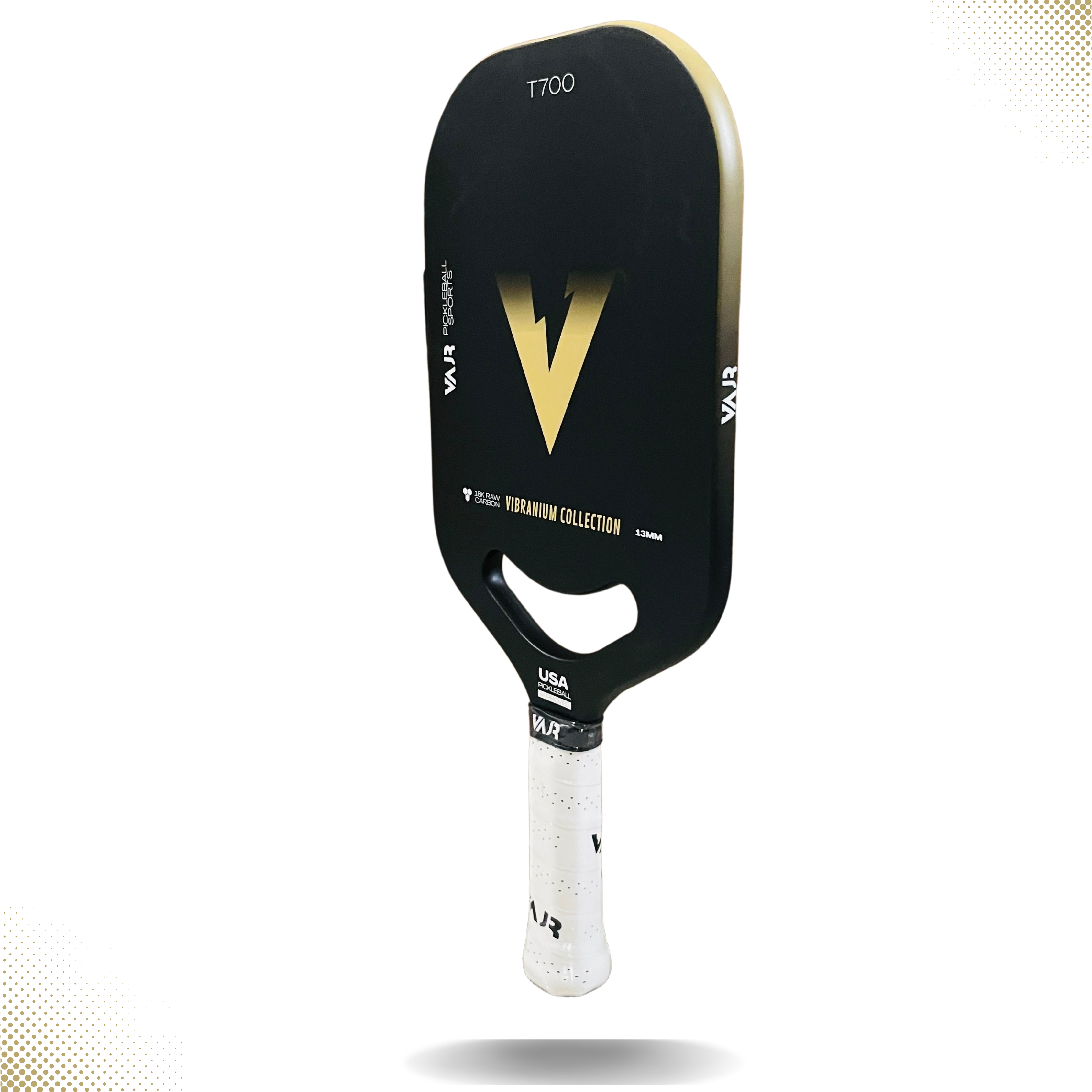 VAJR Vibranium Collection - Pickleball Paddle AR13 - V2 - Gold