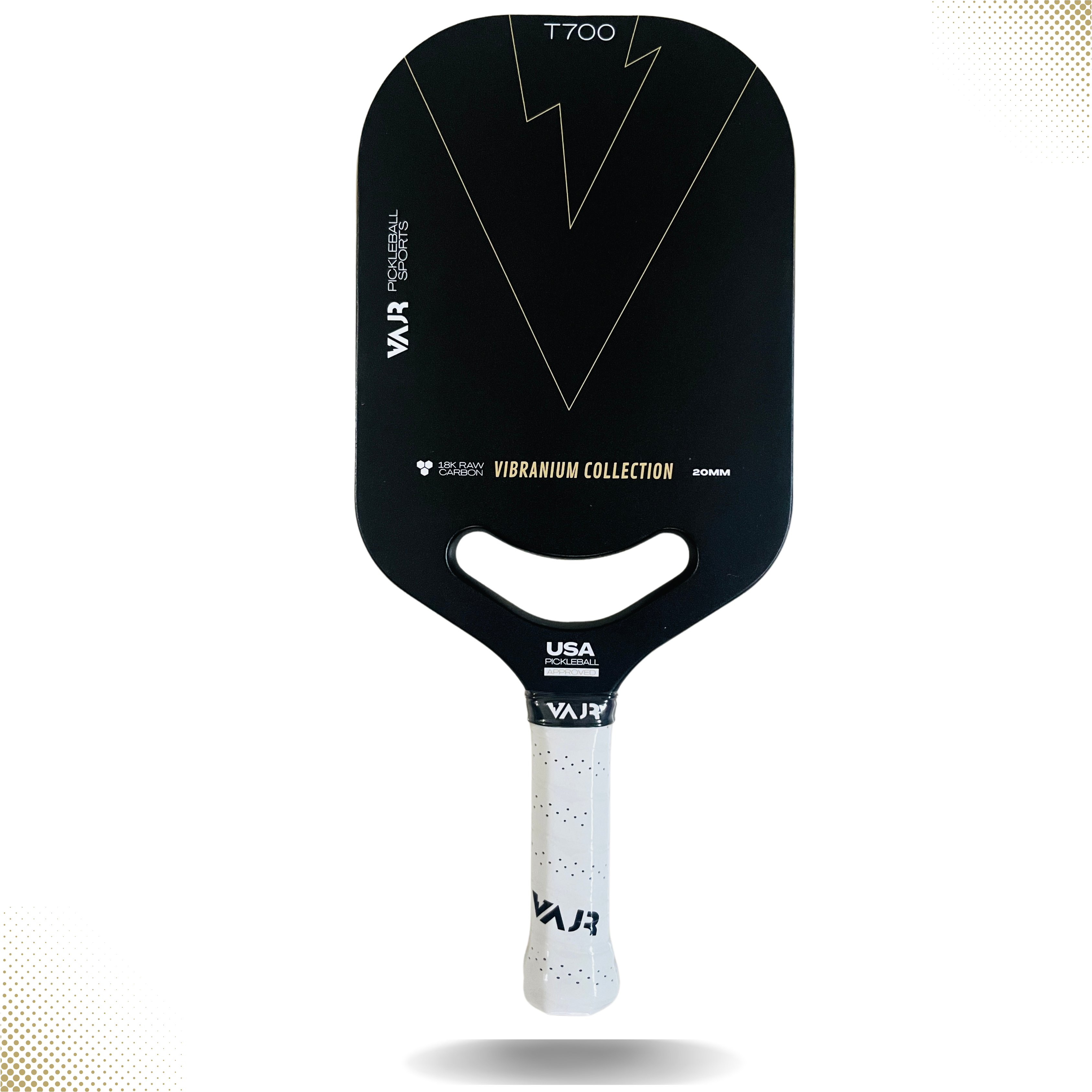VAJR Vibranium Collection - Pickleball Paddle AR20 - V2 - Gold