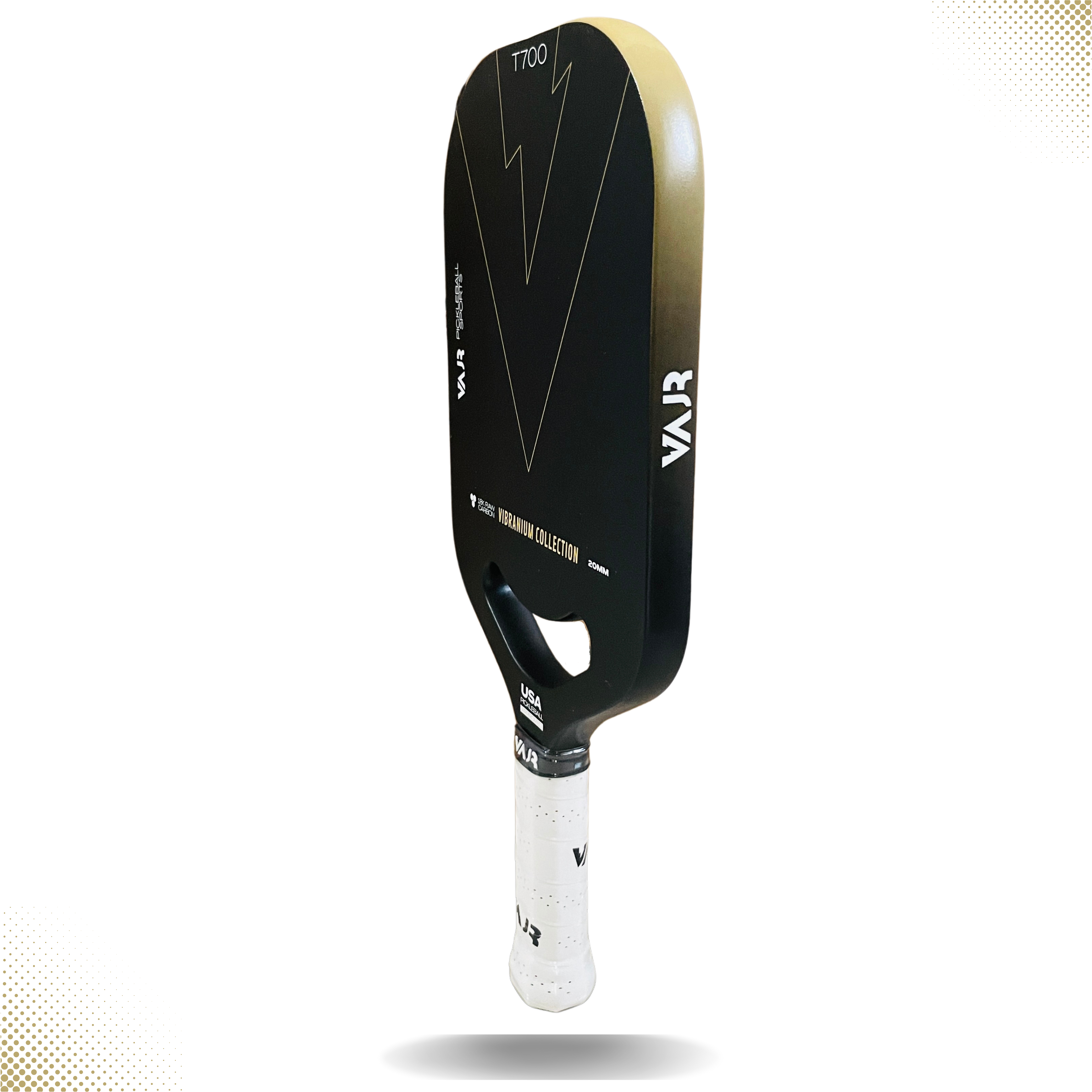 VAJR Vibranium Collection - Pickleball Paddle AR20 - V2 - Gold