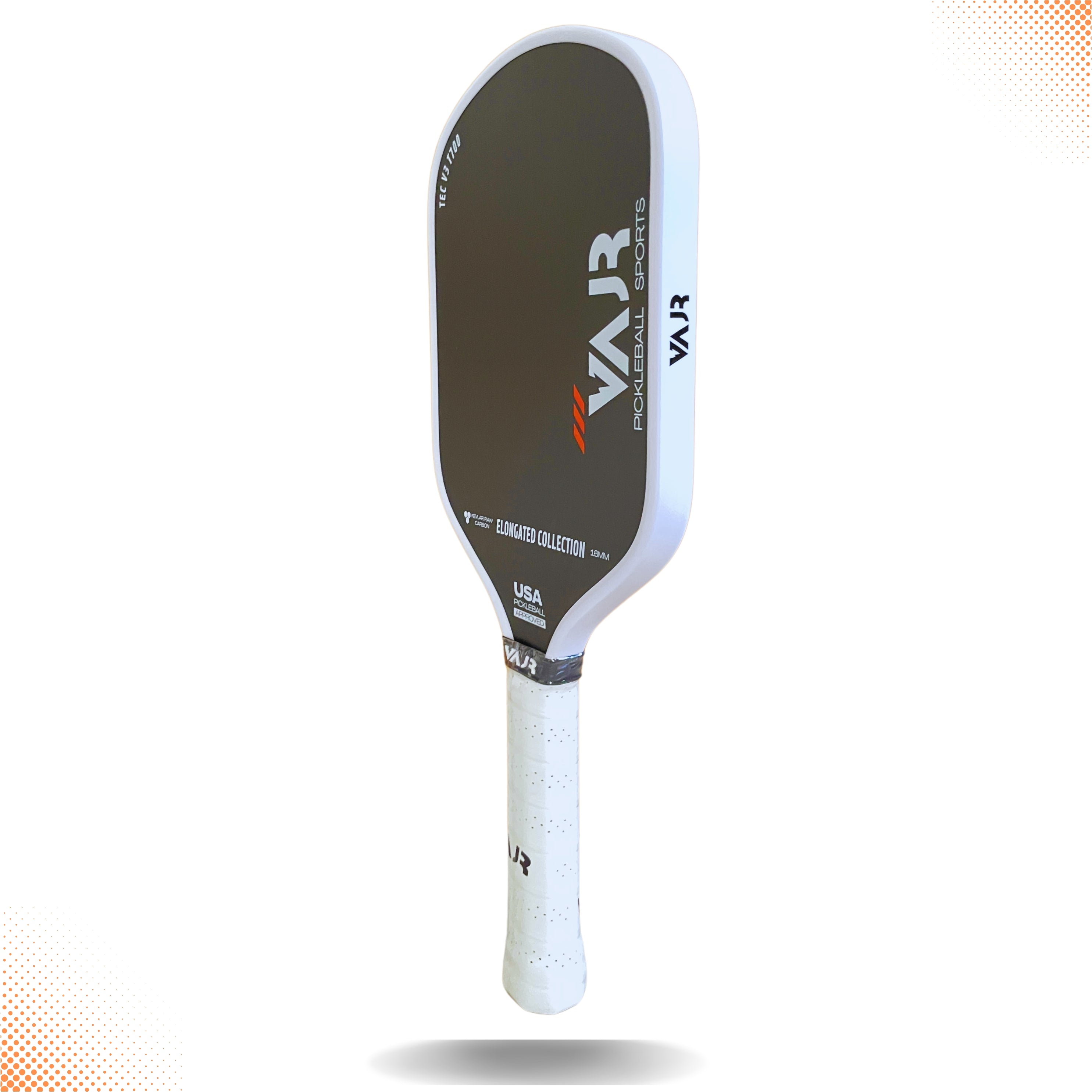 VAJR Elongated Collection - Pickleball Paddle EL 16 -V4 - Black&White
